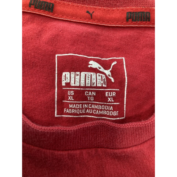 Men's Essential Graphic Logo Soft Short Sleeve Tee Size XL Red T-shirt - Picture 3 of 8